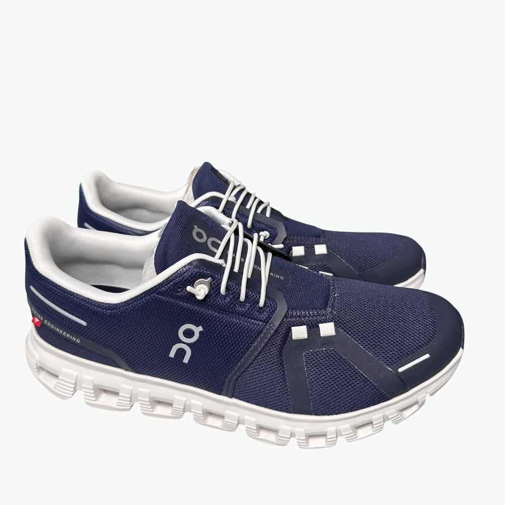 New On Cloud 6 Running Shoes Mens 9 Midnight Blue White Breathable Lightweight